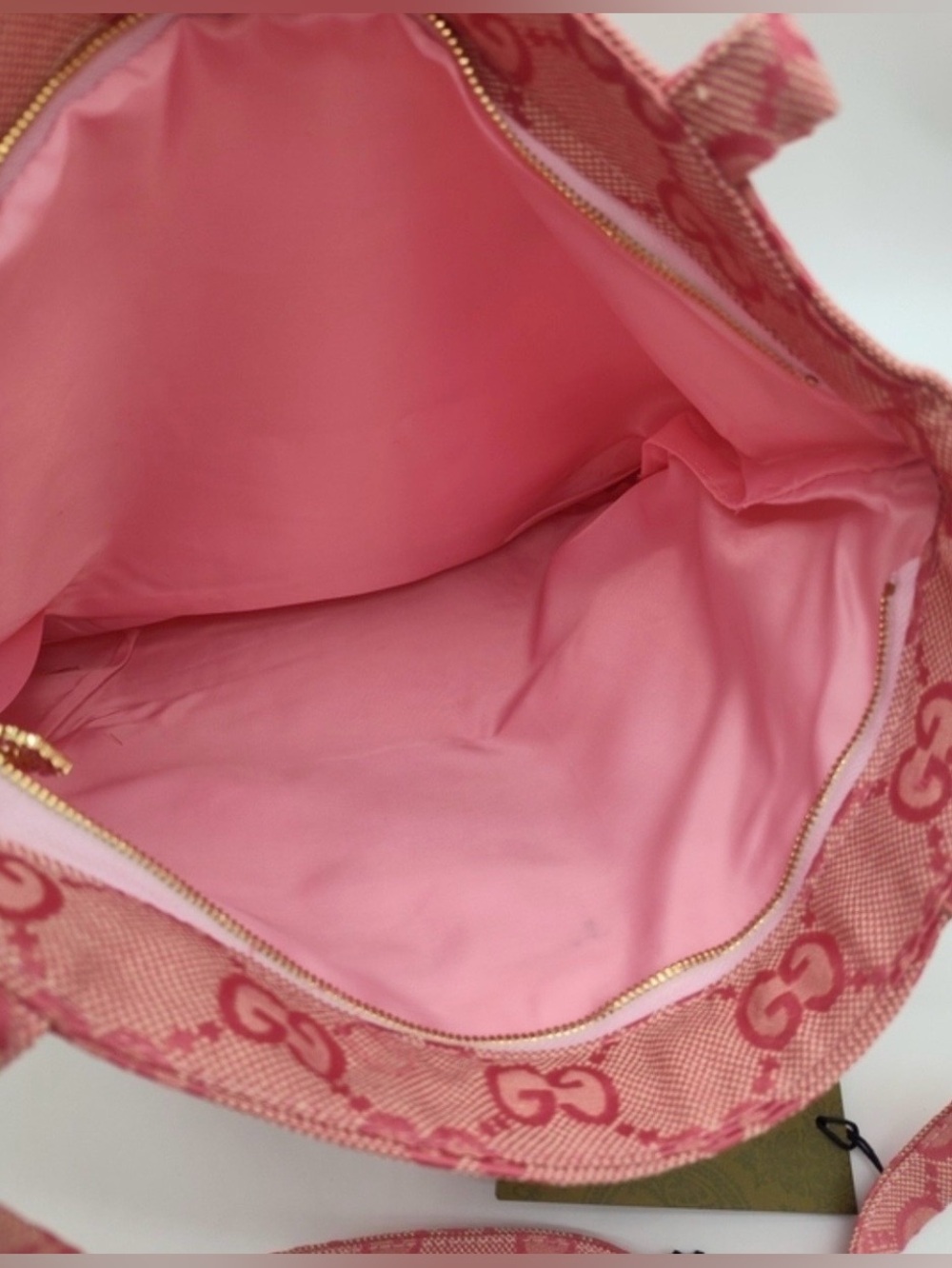 GWP Beauty Pink GG Canvas Tote with Patch - Picture 3 of 5